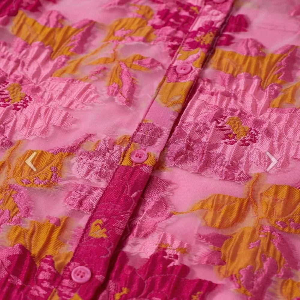 Chicwish Pink & Yellow Floral Tie-Waist Dress - Picture 5 of 8